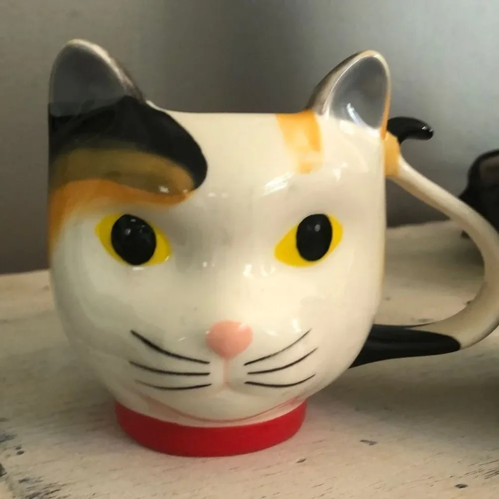 Cat and dog west elm mug set
